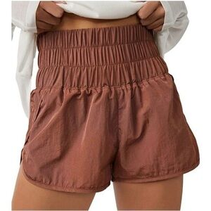 Free People Movement The Way Home High Rise Brown Small Athletic Shorts NWOT